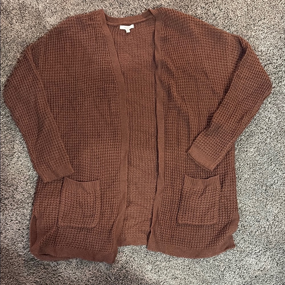 Maurices Brown Chunky Knit Cardigan Sweater
